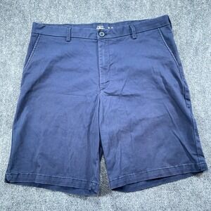 IZOD Saltwater Shorts Mens 36 Blue Casual Flat Front Golf‎ Stretch #AB404